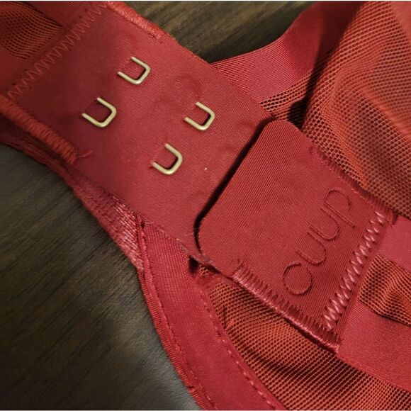 CUUP Plunge Mesh Bra in Scarlett Red, Size 36A NEW w/TAG - Picture 6 of 6